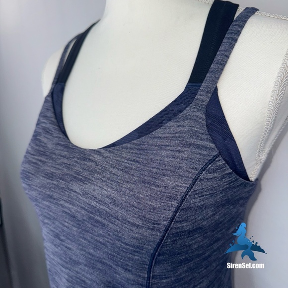 1139 lululemon Run For Gold Tank - Size 6 - Heathered Deep Navy - Picture 4 of 15